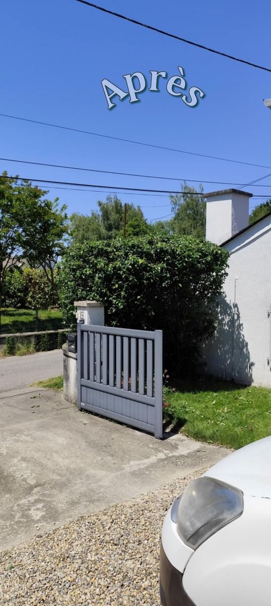 Entrée après taille de haie